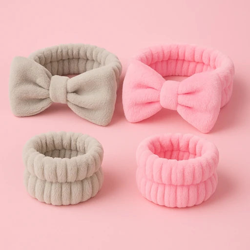 Kit vincha y muñequera skincare!